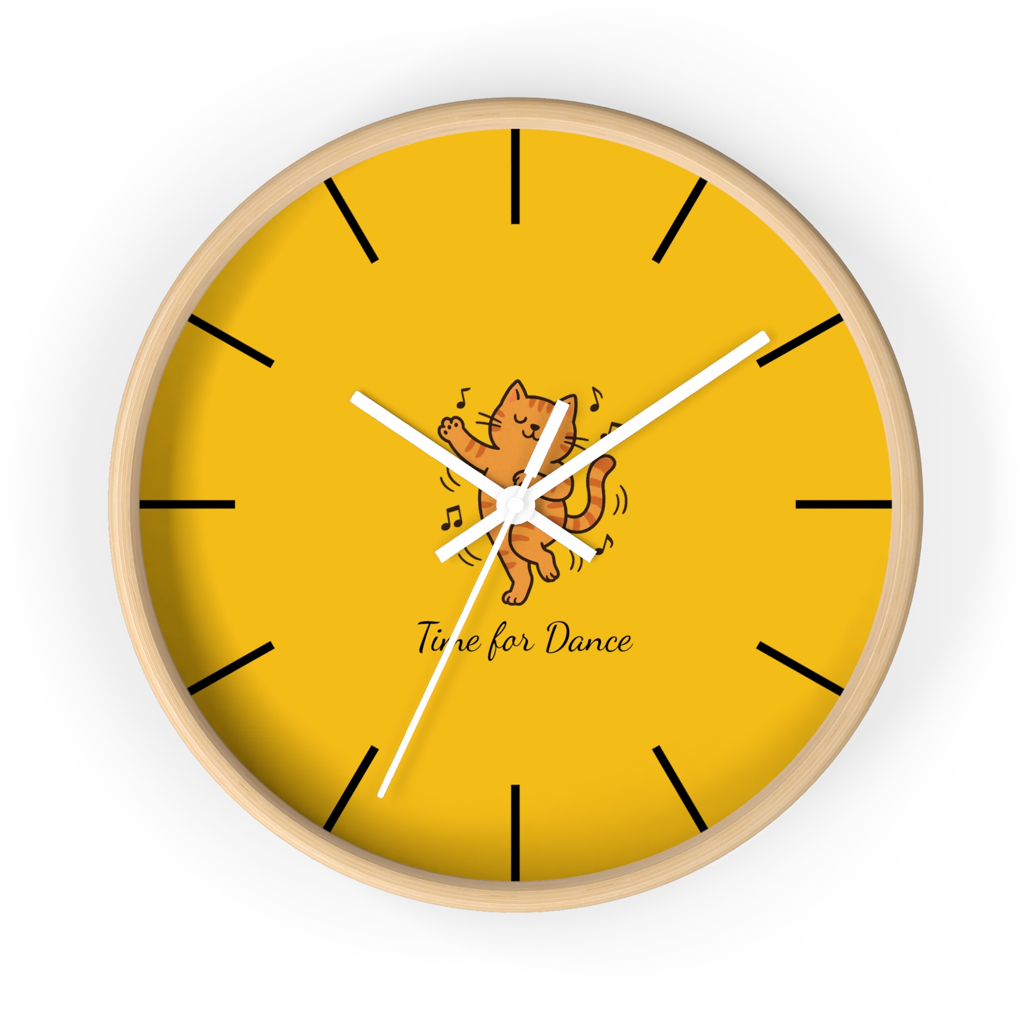 Funny Cat Wall Clock - Time for Dance, Cat Decor, Unique Gift for Cat Lovers, Home Office Wall Art, Quirky Kitty Clock - Image 16
