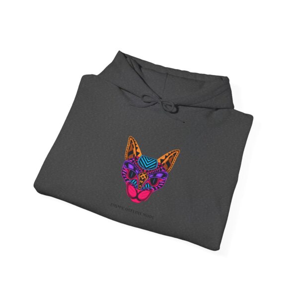 Colorful Sugar Skull Cat Hoodie | Vibrant Day of the Dead Feline Design - Image 32