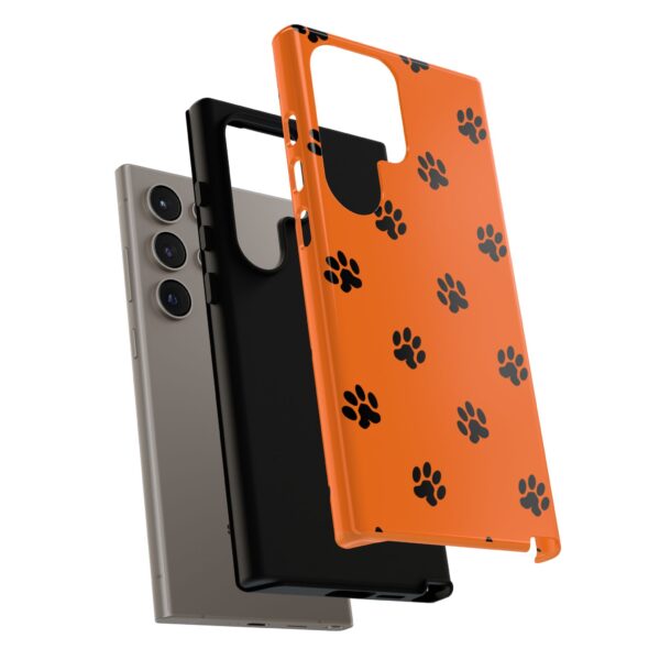 Orange Paw Print Phone Case | Tough Cases | Pet Lover Gift, Animal Print Cases, Unique Phone Cover, Fun Accessories, Birthday Gift - Image 172