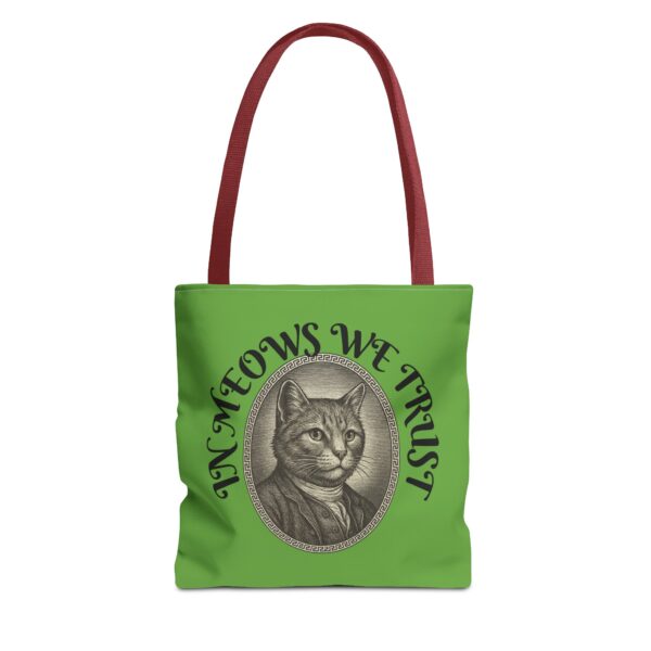 Cat Lovers Tote Bag, In Meows We Trust, Funny Cat Bag, Pet Owner Gift, Stylish Shopping Tote, Animal Lover Accessory - Image 5