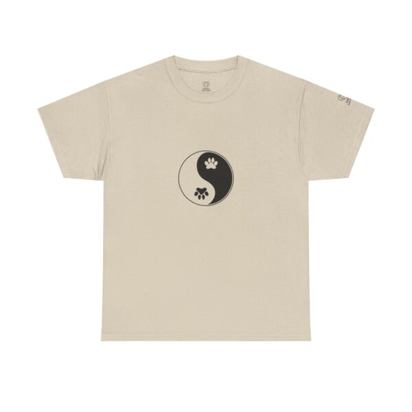 Yin Yang Unisex Heavy Cotton Tee, Pet Lovers Shirt, Spiritual Cotton Tee, Philosophy Gift, Everyday Casual Wear - Image 9