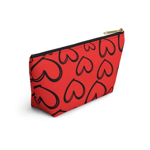 Handdrawn Heart Pattern Accessory Pouch - Image 8