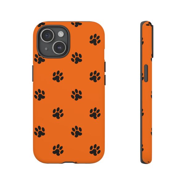 Orange Paw Print Phone Case | Tough Cases | Pet Lover Gift, Animal Print Cases, Unique Phone Cover, Fun Accessories, Birthday Gift - Image 132