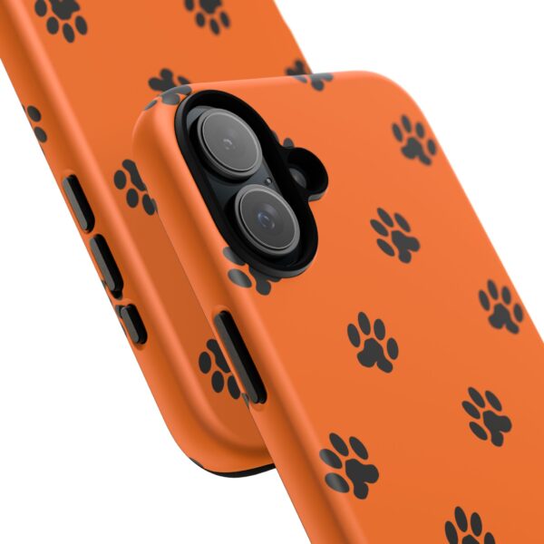 Orange Paw Print Phone Case | Tough Cases | Pet Lover Gift, Animal Print Cases, Unique Phone Cover, Fun Accessories, Birthday Gift - Image 190