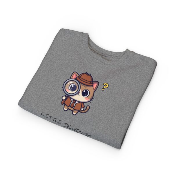 Little Inspector Cat Toddler Sweatshirt | Cute Detective Kitten - Image 11