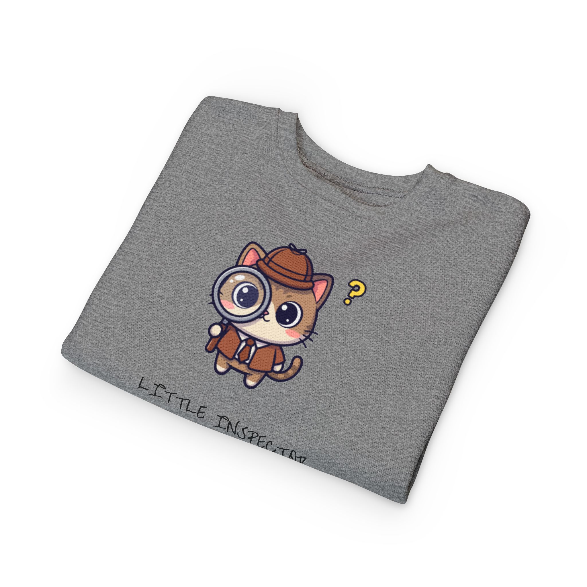 Little Inspector Cat Toddler Sweatshirt | Cute Detective Kitten - Image 11
