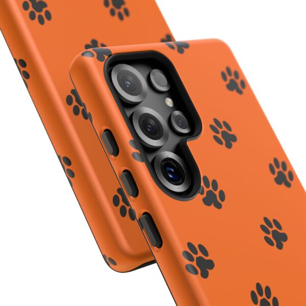Orange Paw Print Phone Case | Tough Cases | Pet Lover Gift, Animal Print Cases, Unique Phone Cover, Fun Accessories, Birthday Gift - Image 230