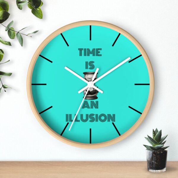 Funny Cat Wall Clock - Time is an Illusion , Cat Decor, Unique Gift for Cat Lovers, Home Office Wall Art, Quirky Kitty Clock - Image 18
