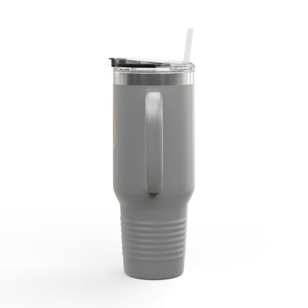 Judging You Silently Cat Insulated Travel Mug 40oz | Funny Cat Face - Image 11