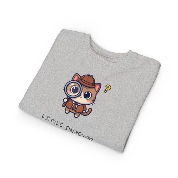 Little Inspector Cat Toddler Sweatshirt | Cute Detective Kitten - Image 7
