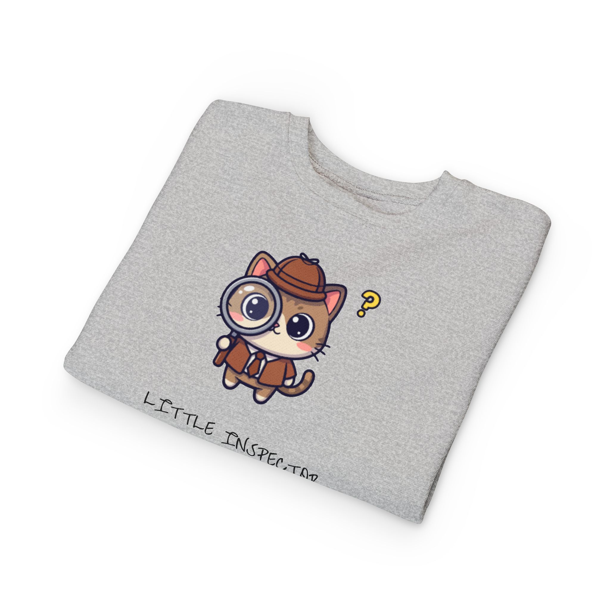 Little Inspector Cat Toddler Sweatshirt | Cute Detective Kitten - Image 7