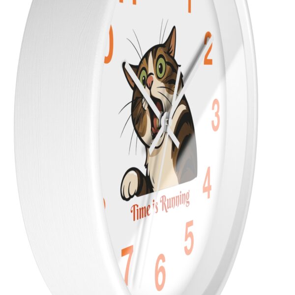 Funny Cat Wall Clock - Time is Running, Cat Decor, Unique Gift for Cat Lovers, Home Office Wall Art, Quirky Kitty Clock - Image 11