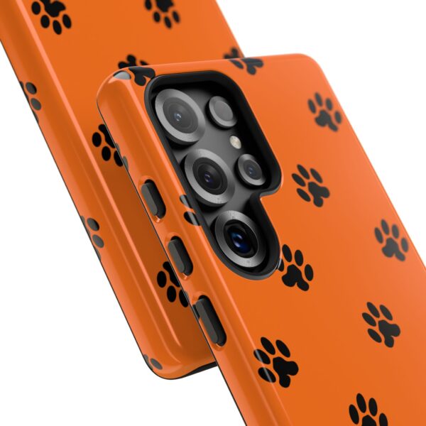 Orange Paw Print Phone Case | Tough Cases | Pet Lover Gift, Animal Print Cases, Unique Phone Cover, Fun Accessories, Birthday Gift - Image 226