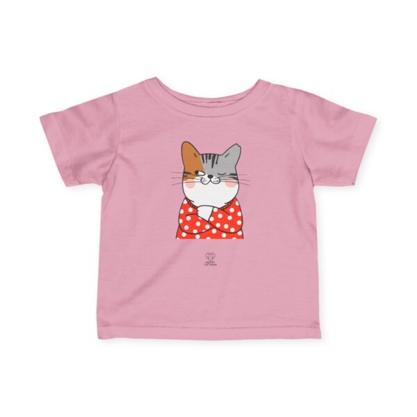 Calico Cat in Polka Dot Sweater Infant Tee | Cute Kitten Baby Shirt - Image 37