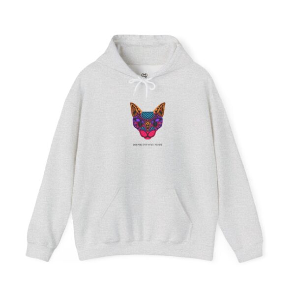 Colorful Sugar Skull Cat Hoodie | Vibrant Day of the Dead Feline Design - Image 5