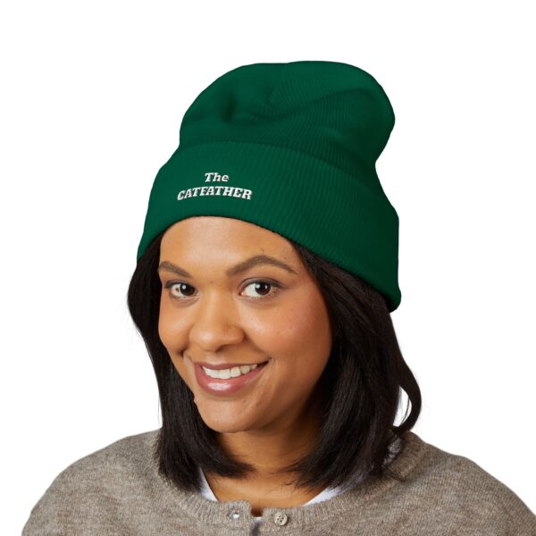 The CatFather embroidered beanie | Classic Cuffed Beanie - Image 11