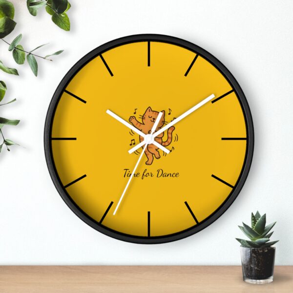 Funny Cat Wall Clock - Time for Dance, Cat Decor, Unique Gift for Cat Lovers, Home Office Wall Art, Quirky Kitty Clock - Image 6