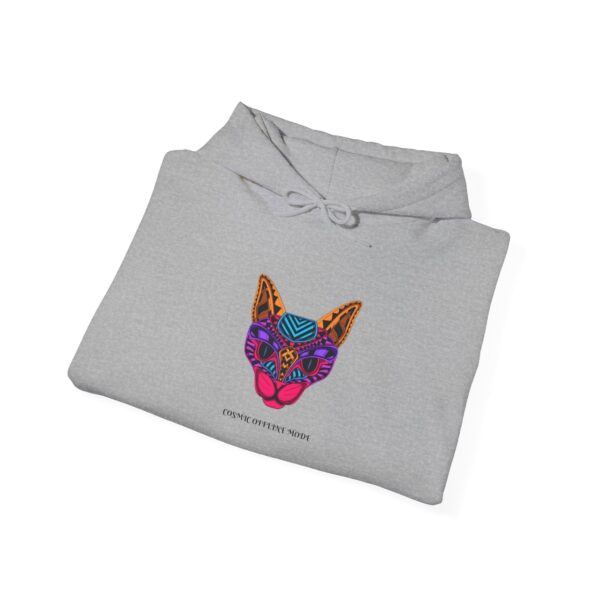 Colorful Sugar Skull Cat Hoodie | Vibrant Day of the Dead Feline Design - Image 20