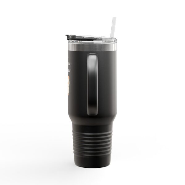 Grumpy Cat Illustration Insulated Travel Mug 40oz | Me Before Coffee - Image 3