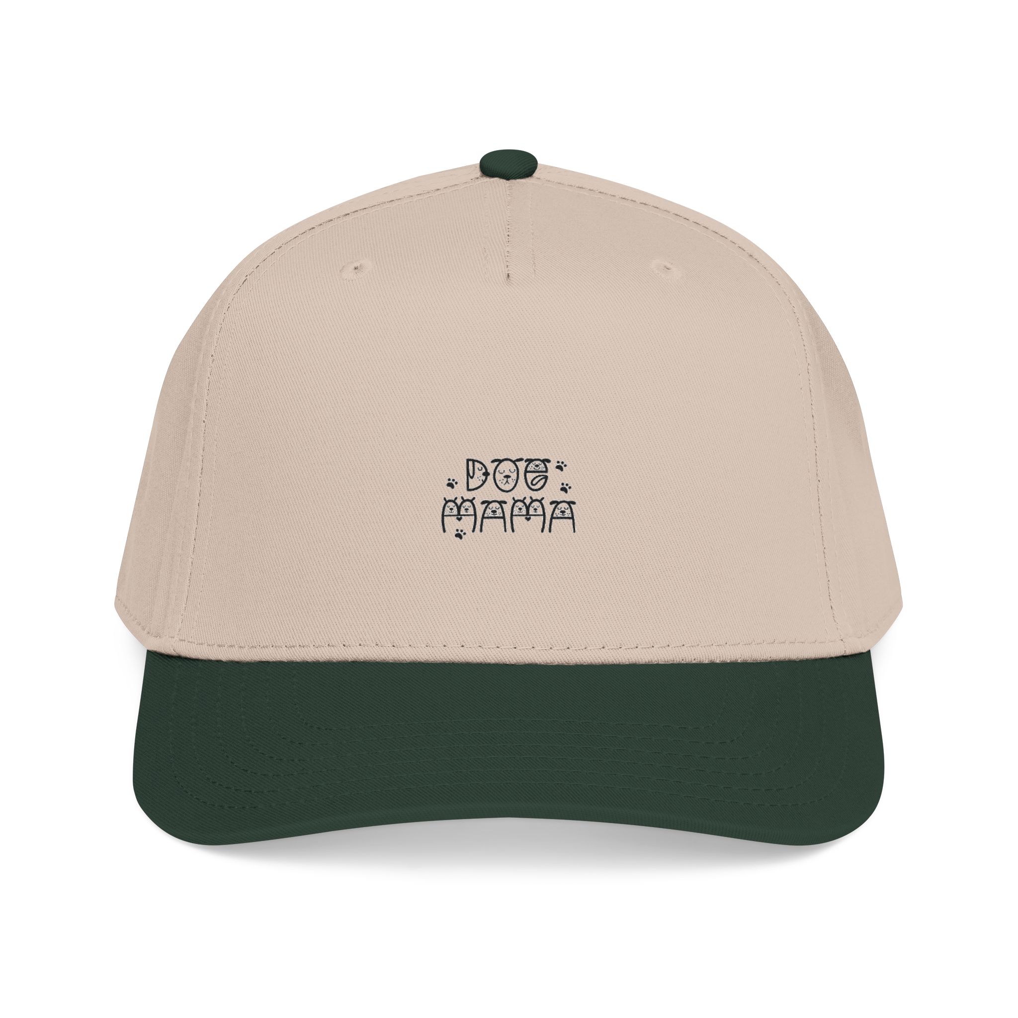 Distressed Retro Logo Cap Mid Profile Baseball Cap | Vintage Text Embroidery