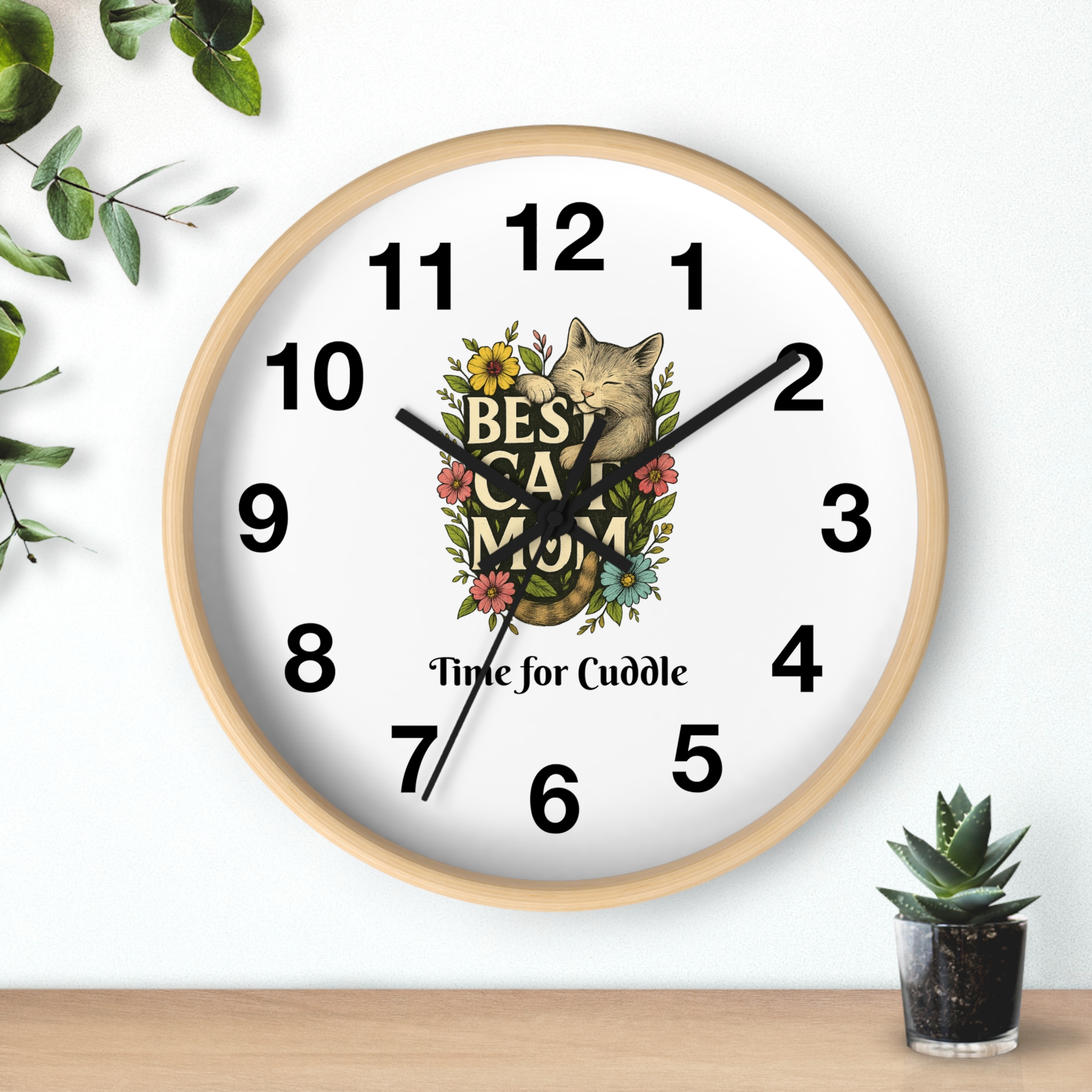 Funny Cat Wall Clock - Time is Running, Cat Decor, Unique Gift for Cat Lovers, Home Office Wall Art, Quirky Kitty Clock - Image 15