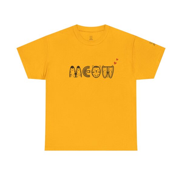 Meow Cat Lover Unisex Heavy Cotton Tee, Cute Pet T-Shirt, Animal Lover Gift, Casual Wear, Fun Tee for Cat Lovers - Image 17