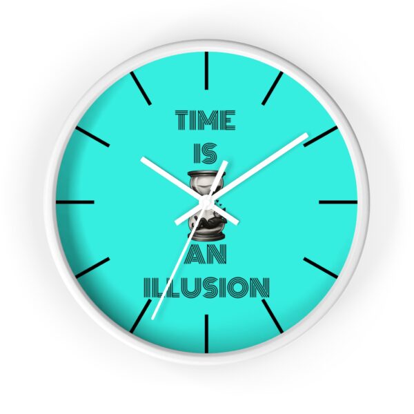 Funny Cat Wall Clock - Time is an Illusion , Cat Decor, Unique Gift for Cat Lovers, Home Office Wall Art, Quirky Kitty Clock - Image 10