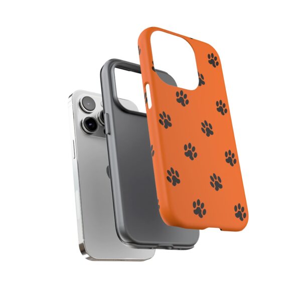 Orange Paw Print Phone Case | Tough Cases | Pet Lover Gift, Animal Print Cases, Unique Phone Cover, Fun Accessories, Birthday Gift - Image 87