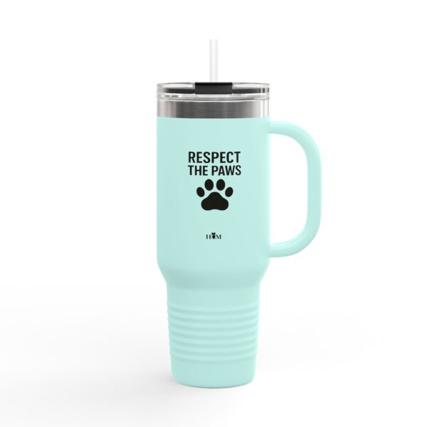 Respect The Hype paw print Insulated Travel Mug 40oz | Red - Image 18