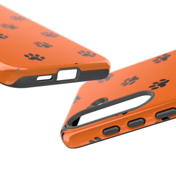 Orange Paw Print Phone Case | Tough Cases | Pet Lover Gift, Animal Print Cases, Unique Phone Cover, Fun Accessories, Birthday Gift - Image 219
