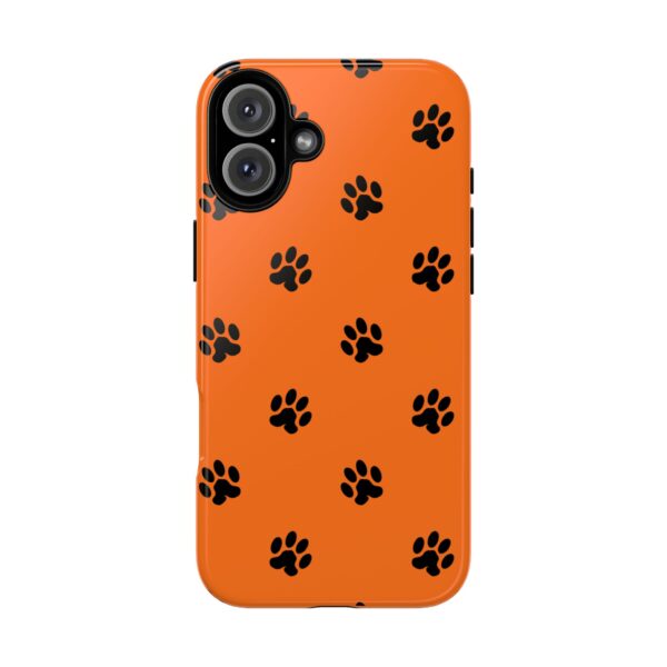 Orange Paw Print Phone Case | Tough Cases | Pet Lover Gift, Animal Print Cases, Unique Phone Cover, Fun Accessories, Birthday Gift - Image 185