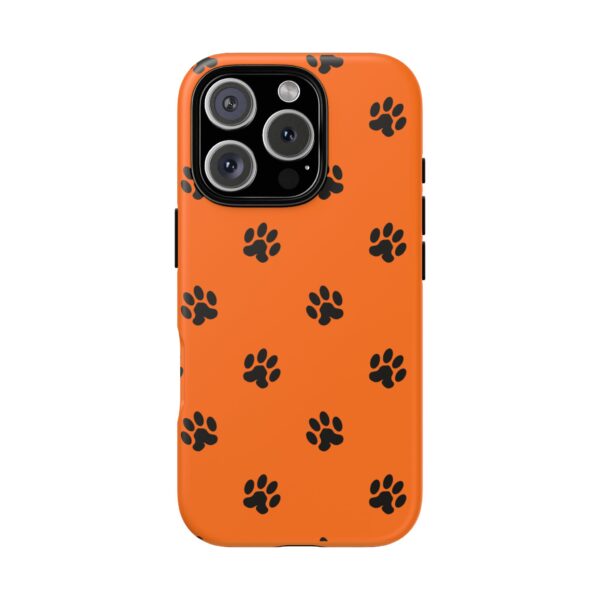 Orange Paw Print Phone Case | Tough Cases | Pet Lover Gift, Animal Print Cases, Unique Phone Cover, Fun Accessories, Birthday Gift - Image 197