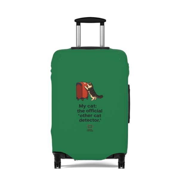 Cat Detective Illustration luggage cover | Funny Cat Travel Case Protector - Image 5