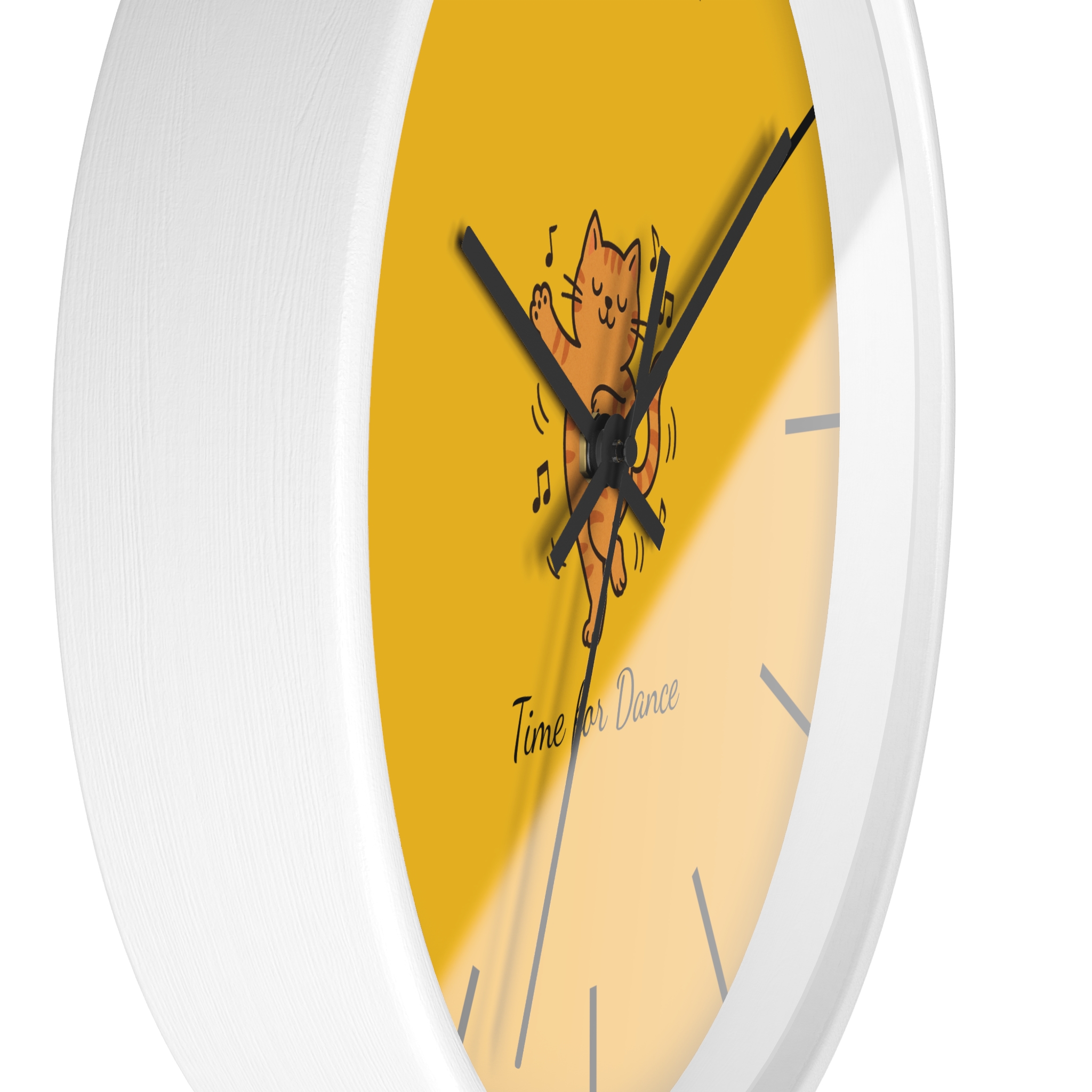Funny Cat Wall Clock - Time for Dance, Cat Decor, Unique Gift for Cat Lovers, Home Office Wall Art, Quirky Kitty Clock - Image 8