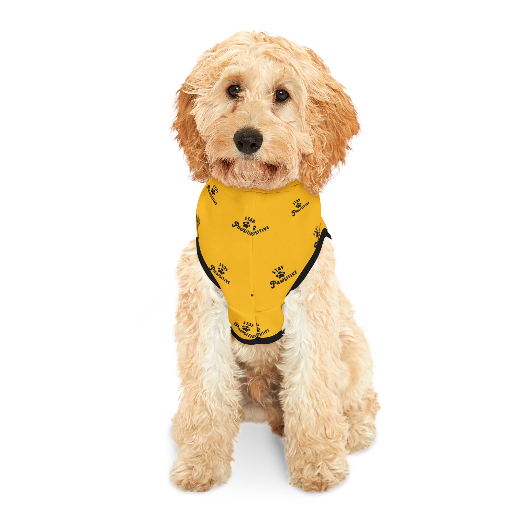 Paw Pattern Pet Hoodie | Yellow Paw Print Dog Hoodie - Image 7