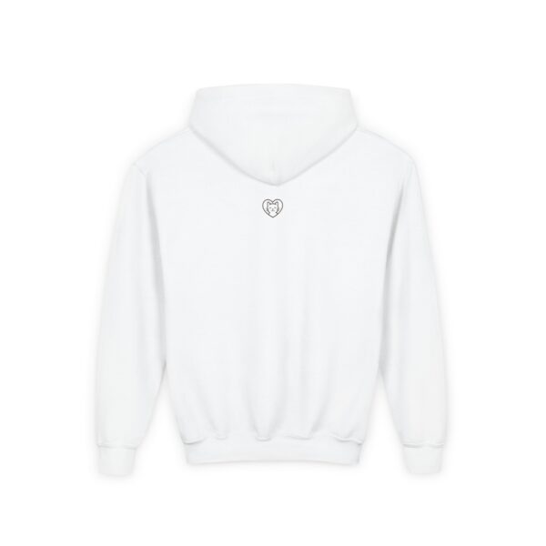 Free Happiness Cat Youth Hoodie | Cute Black Cat Graphic - Image 2