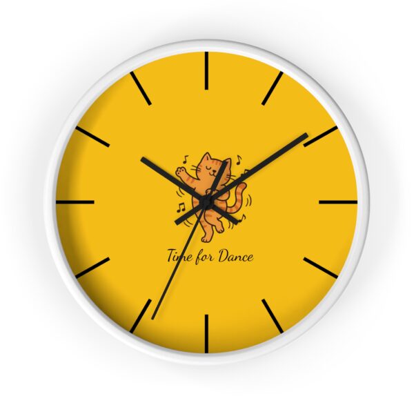 Funny Cat Wall Clock - Time for Dance, Cat Decor, Unique Gift for Cat Lovers, Home Office Wall Art, Quirky Kitty Clock - Image 7