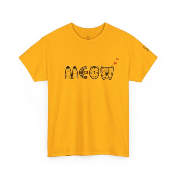 Meow Cat Lover Unisex Heavy Cotton Tee, Cute Pet T-Shirt, Animal Lover Gift, Casual Wear, Fun Tee for Cat Lovers - Image 19
