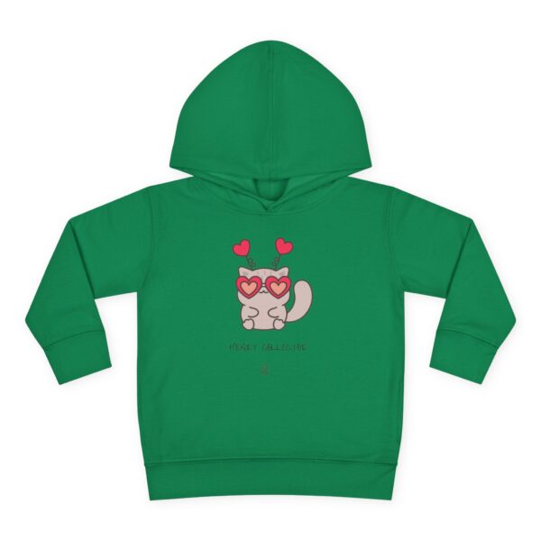 Heart Eyes Cat Toddler Hoodie | Cute Kitty Valentine Pullover - Image 13