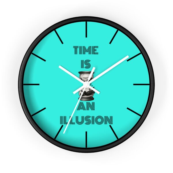 Funny Cat Wall Clock - Time is an Illusion , Cat Decor, Unique Gift for Cat Lovers, Home Office Wall Art, Quirky Kitty Clock - Image 4