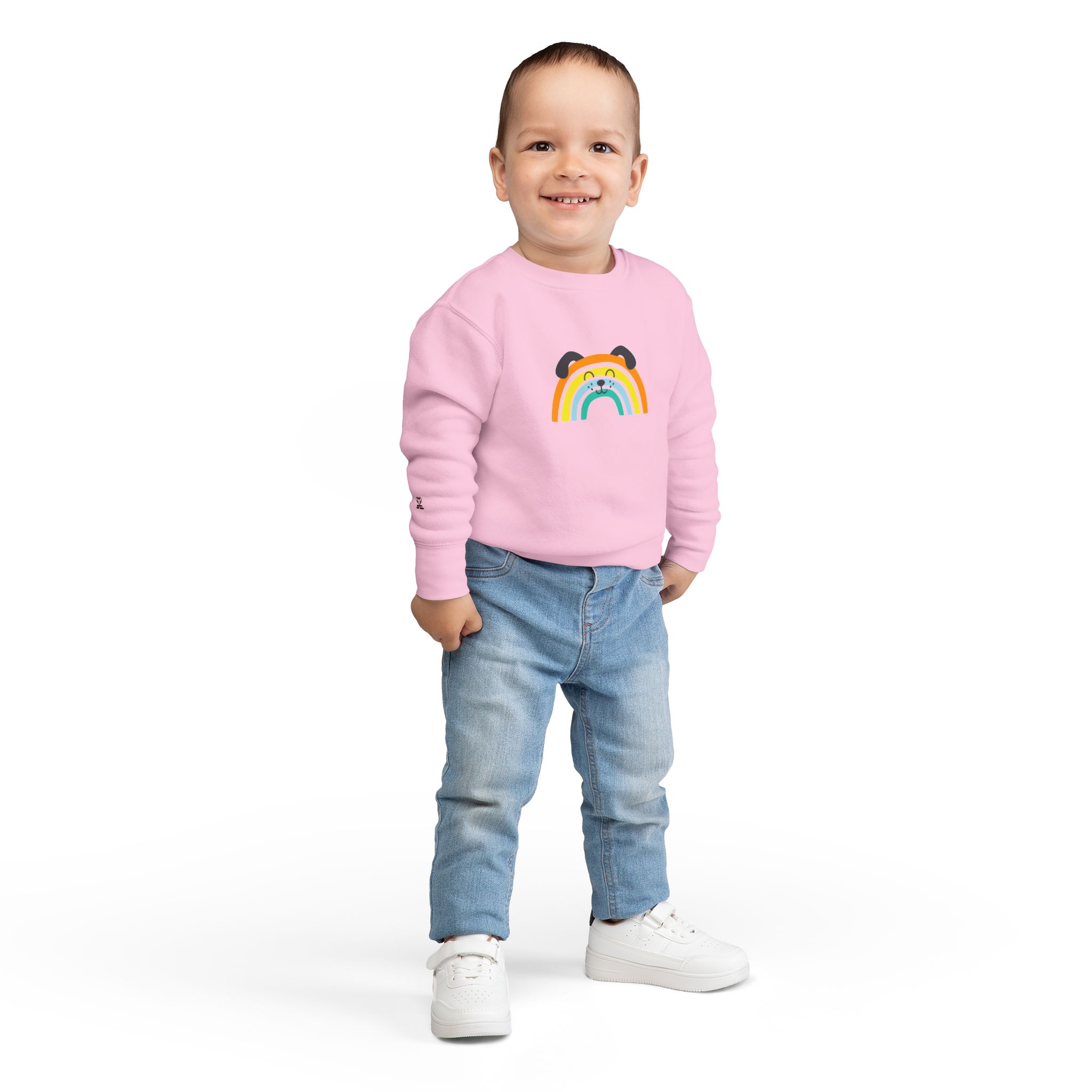 Rainbow Puppy Sweatshirt | Toddler dog rainbow graphic - Image 16