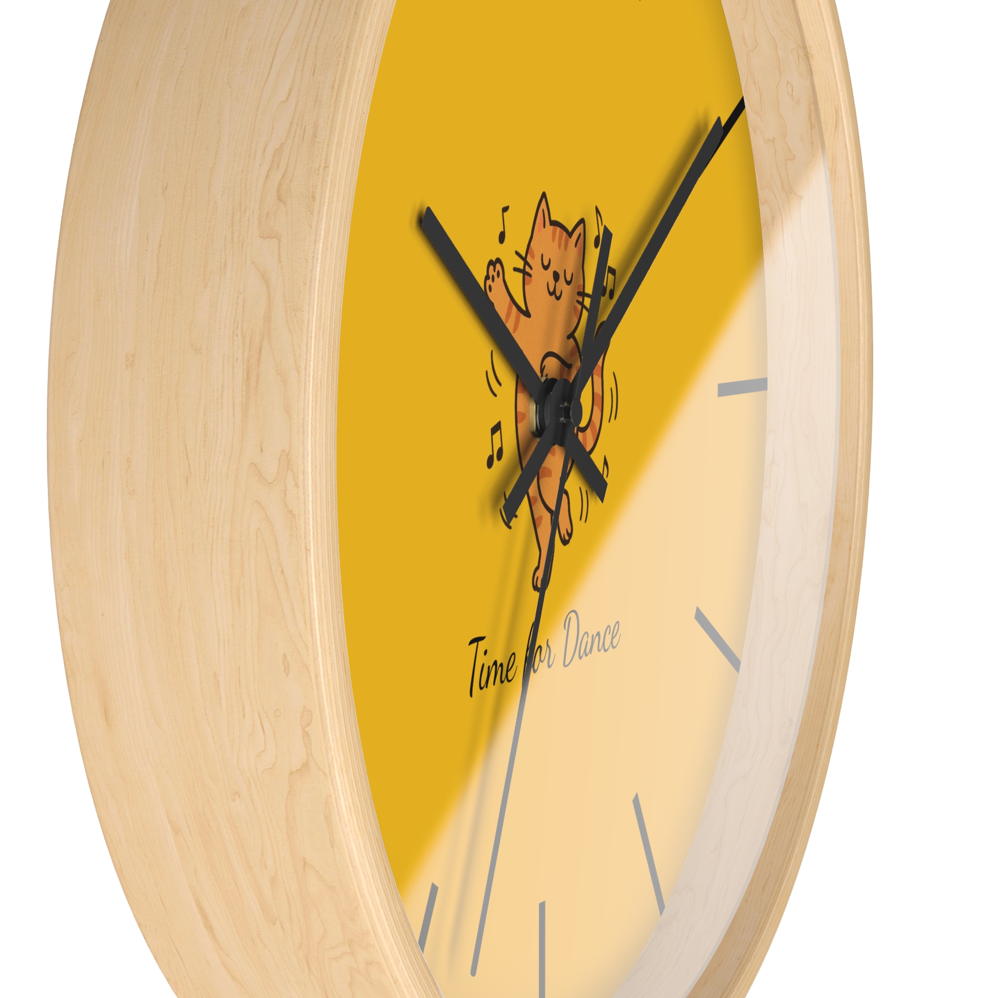 Funny Cat Wall Clock - Time for Dance, Cat Decor, Unique Gift for Cat Lovers, Home Office Wall Art, Quirky Kitty Clock - Image 14