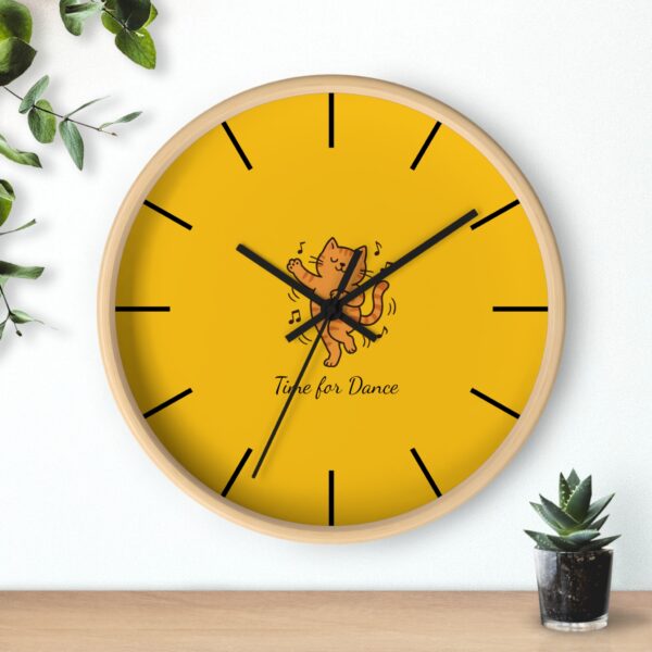 Funny Cat Wall Clock - Time for Dance, Cat Decor, Unique Gift for Cat Lovers, Home Office Wall Art, Quirky Kitty Clock - Image 15