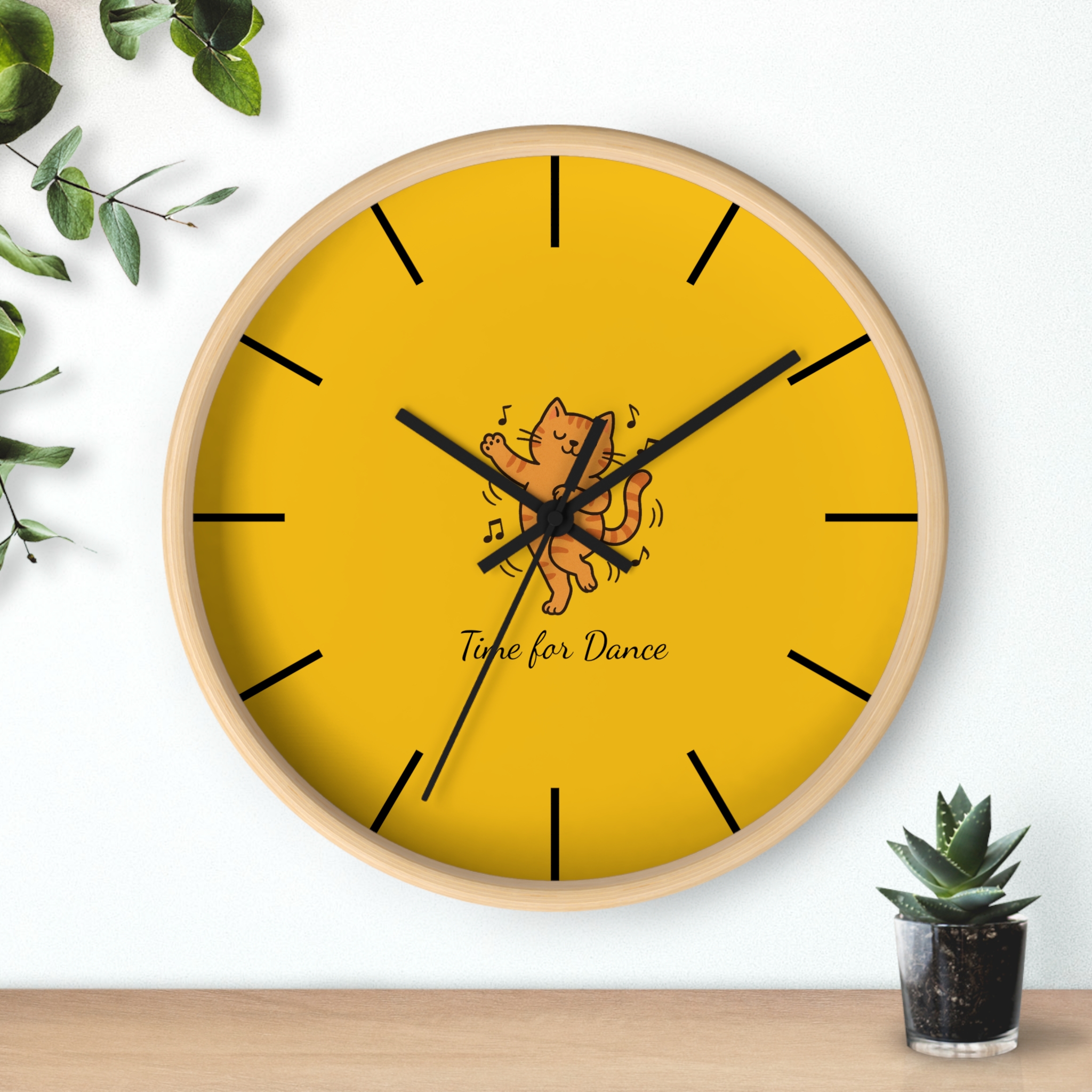 Funny Cat Wall Clock - Time for Dance, Cat Decor, Unique Gift for Cat Lovers, Home Office Wall Art, Quirky Kitty Clock - Image 15