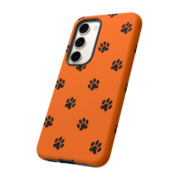 Orange Paw Print Phone Case | Tough Cases | Pet Lover Gift, Animal Print Cases, Unique Phone Cover, Fun Accessories, Birthday Gift - Image 110