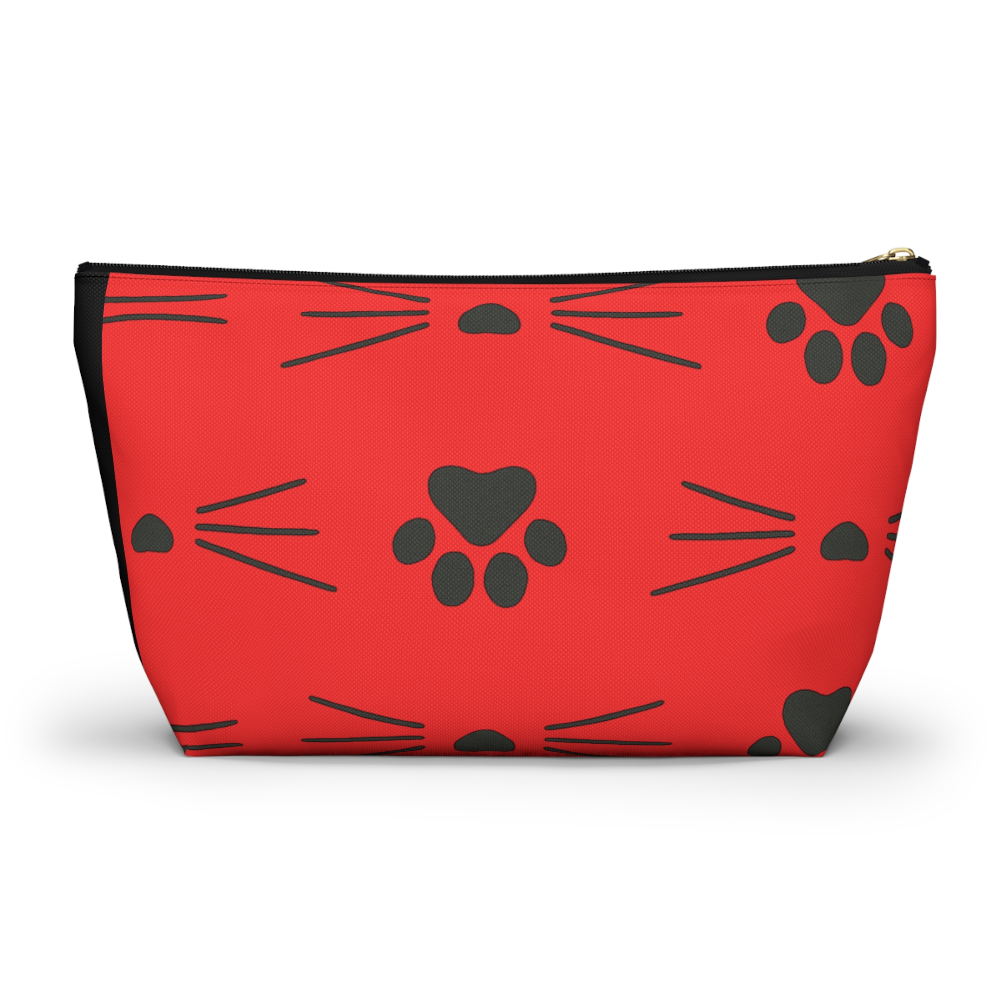 Cat Whiskers and Paw Print Accessory Pouch - Image 2