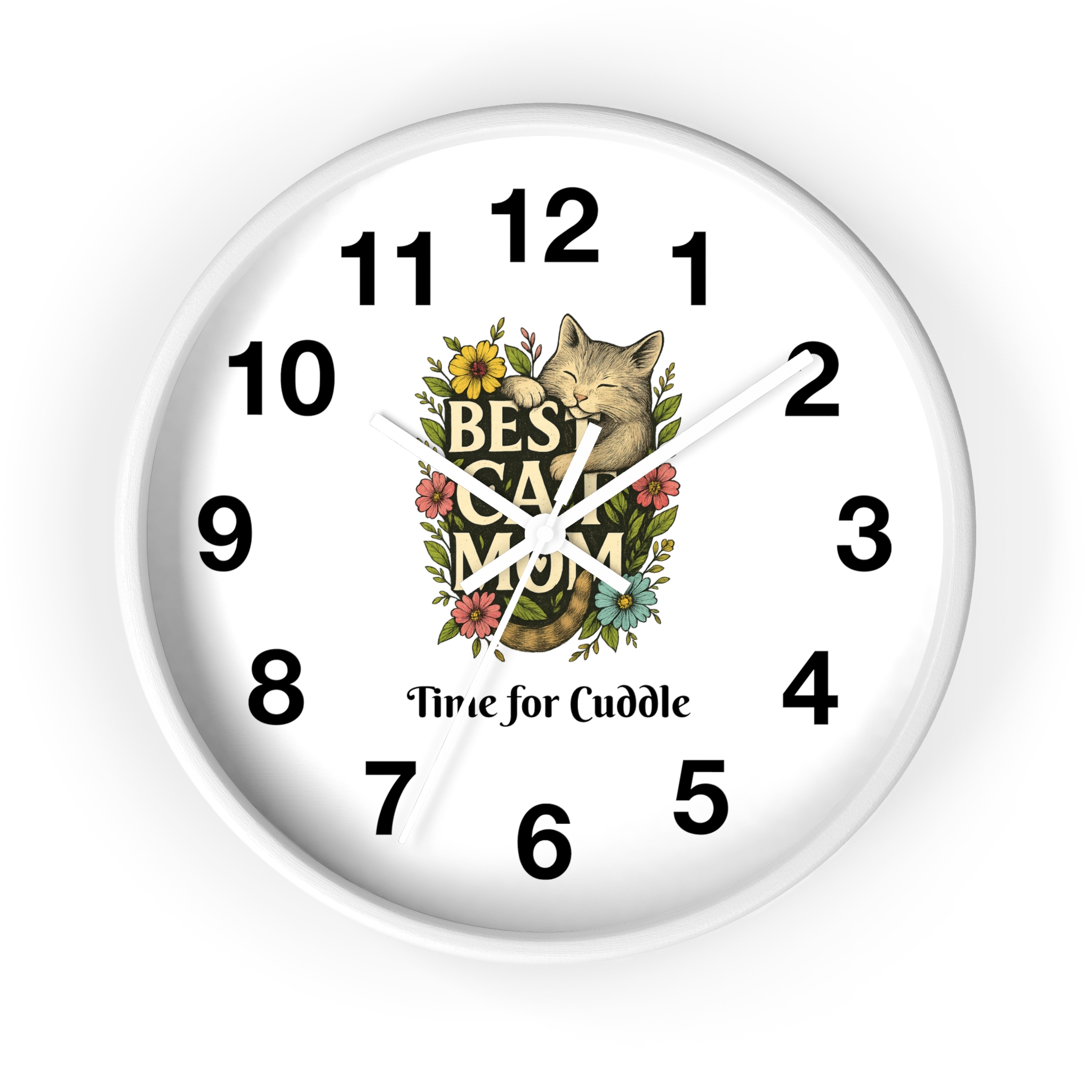 Funny Cat Wall Clock - Time is Running, Cat Decor, Unique Gift for Cat Lovers, Home Office Wall Art, Quirky Kitty Clock - Image 10