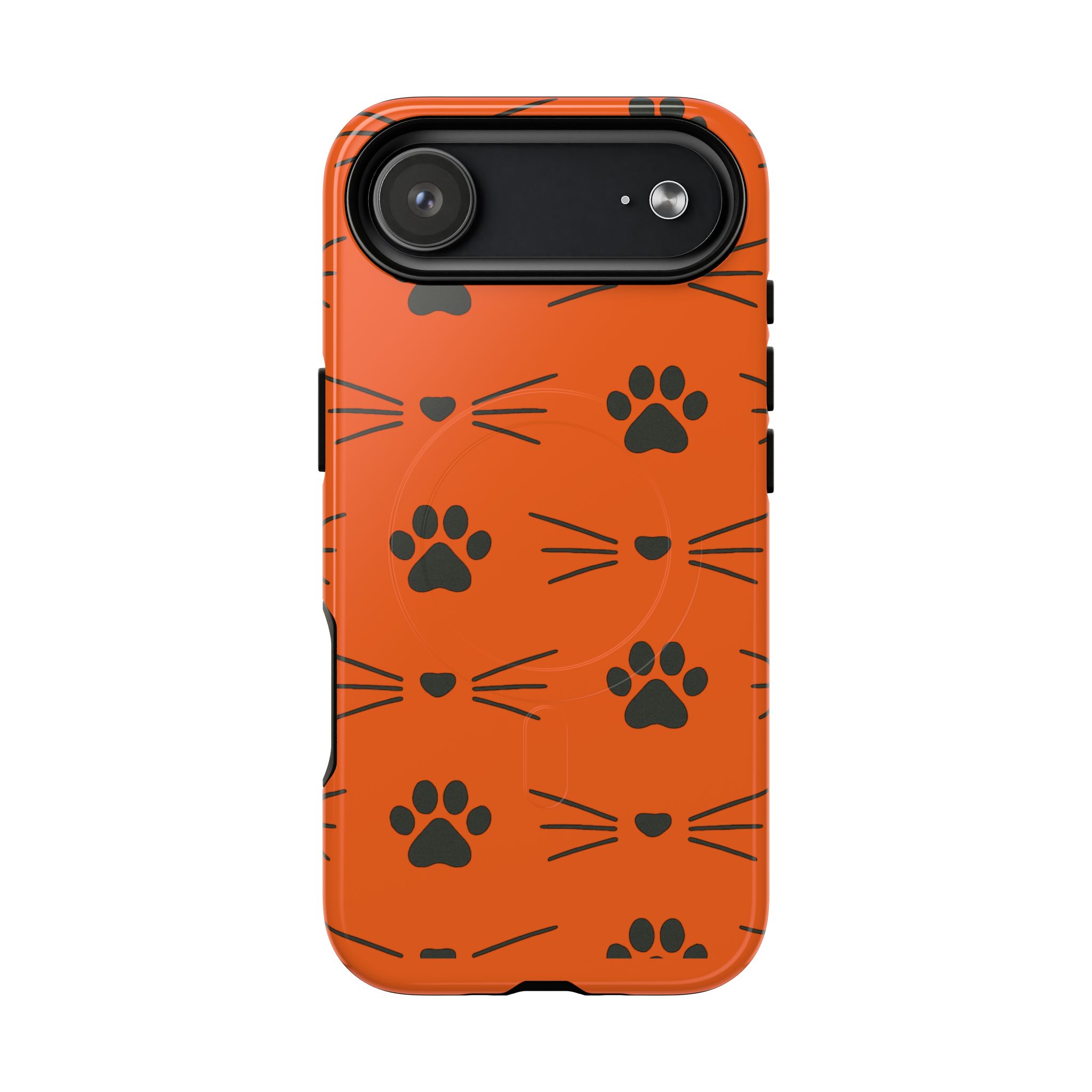 Cute Cat Pattern Magnetic Phone Case, Pet Lover Gift, Fun Yellow Phone Cover, Whiskers Design, Unique Animal Case, Birthday Gift - Image 77