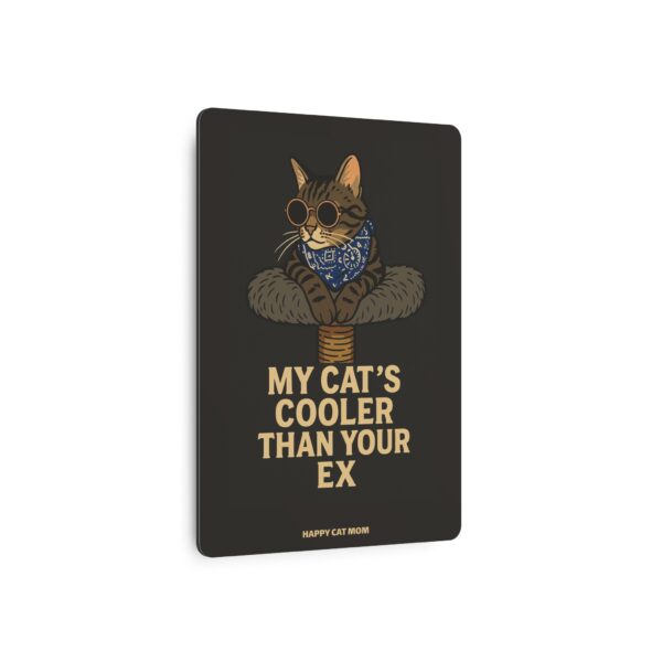 Metal Cat Art Sign, Funny Pet Decor, Cat Owners Gift, Unique Wall Art, Happy Cat Mom Sign, Playful Home Decoration - Image 3