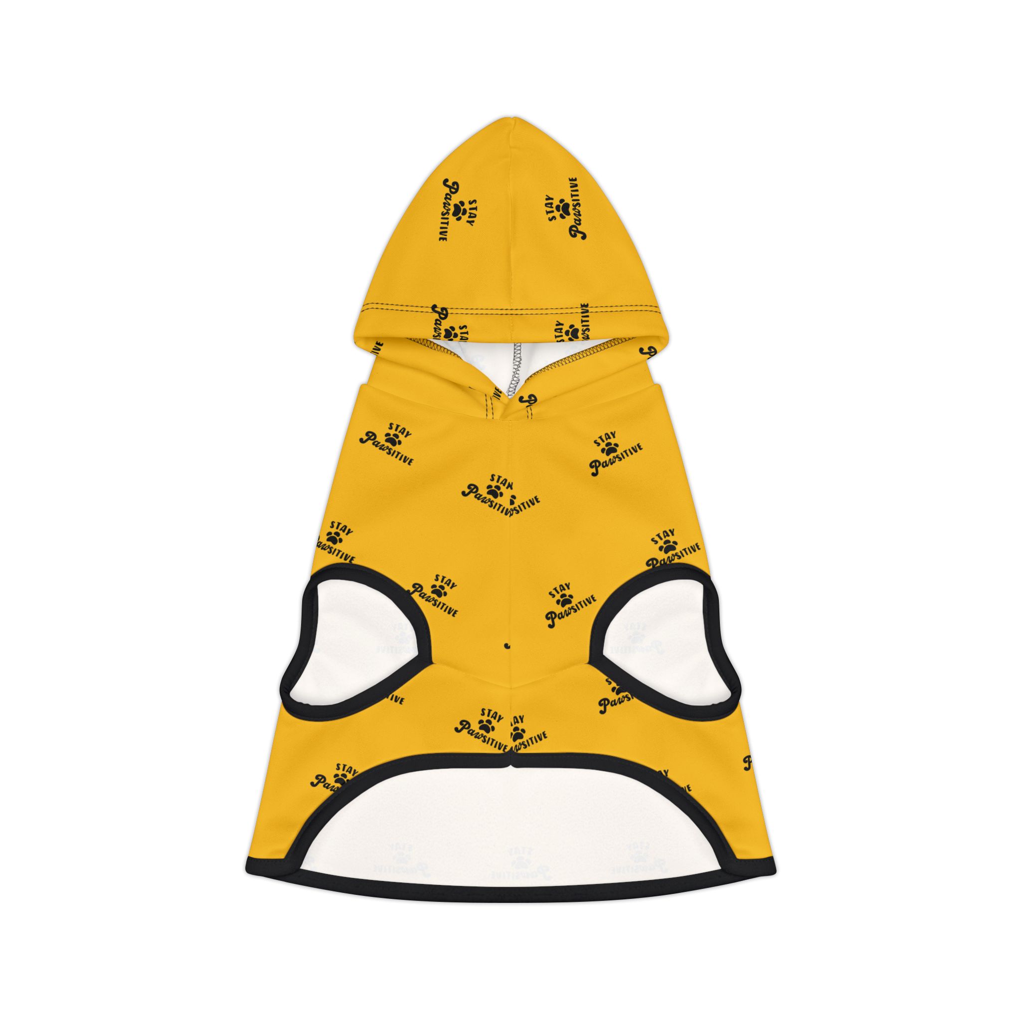 Paw Pattern Pet Hoodie | Yellow Paw Print Dog Hoodie - Image 5
